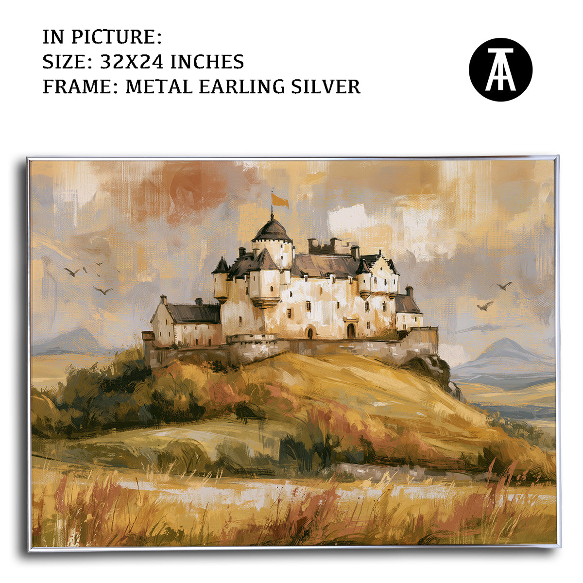 Artwork in Metal Earling Silver Frame