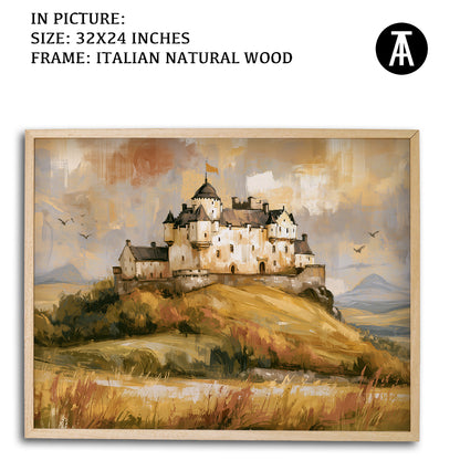 Artwork in Natural Wood Frame