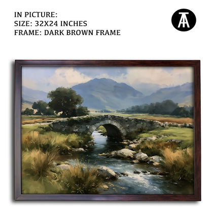 Artwork in Dark Brown Frame
