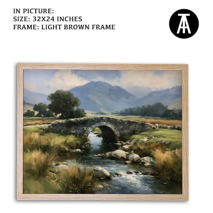 Artwork in Light Brown Frame
