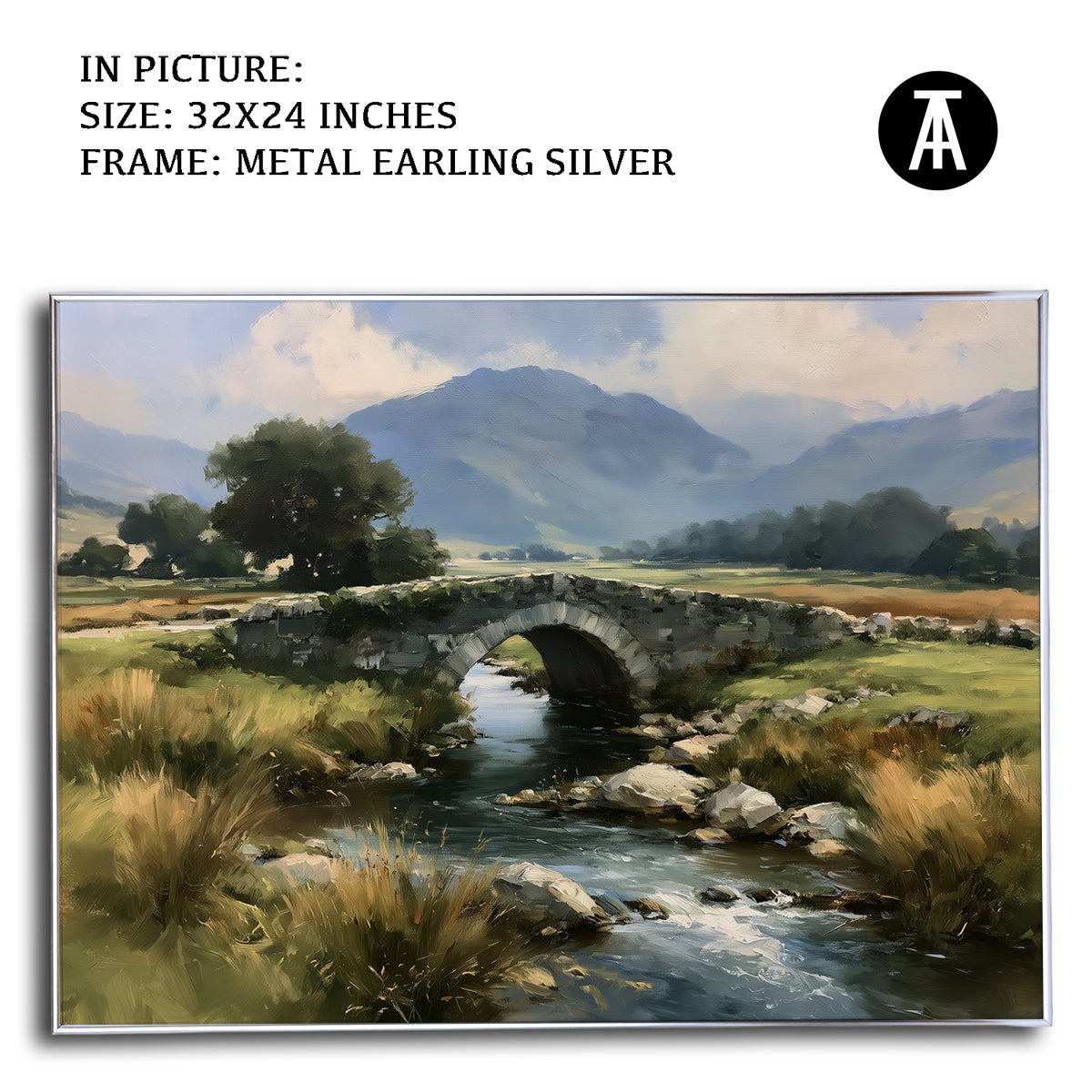 Artwork in Metal Earling Silver Frame