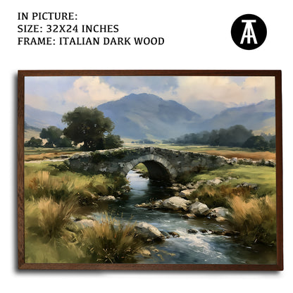 Artwork in Dark Wood Frame
