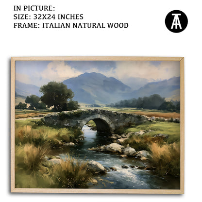 Artwork in Natural Wood Frame