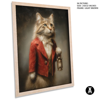 Sample Artwork in Light Brown Frame