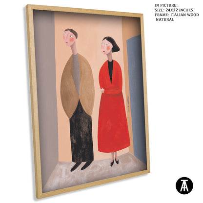 Artwork in Natural Wood Frame