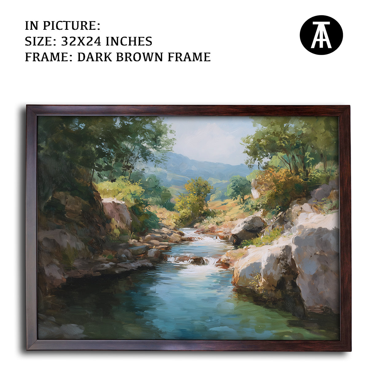 Artwork in Metal Champagne Gold Frame