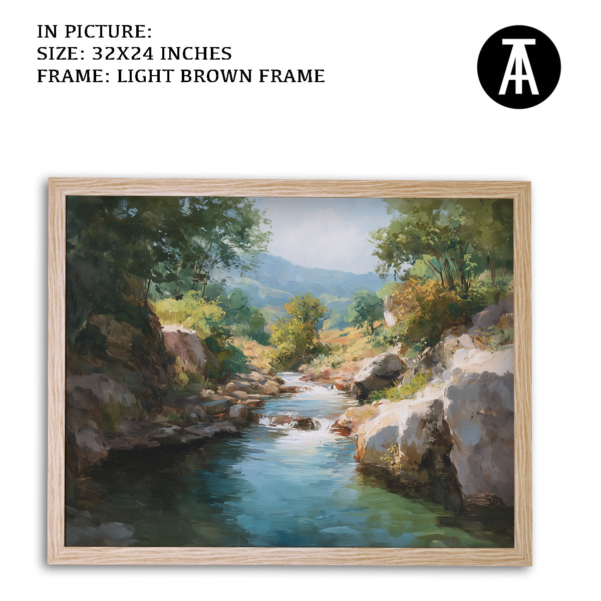 Artwork in Dark Brown Frame