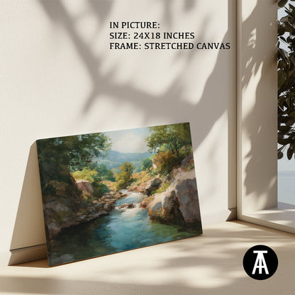 Artwork in Natural Wood Frame