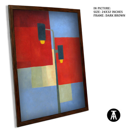 Artwork in Dark Brown Frame