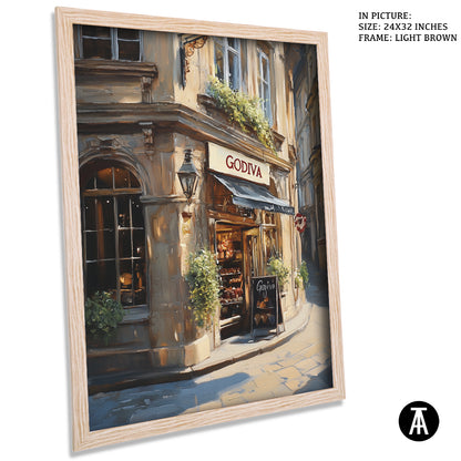 Sample Artwork in Light Brown Frame