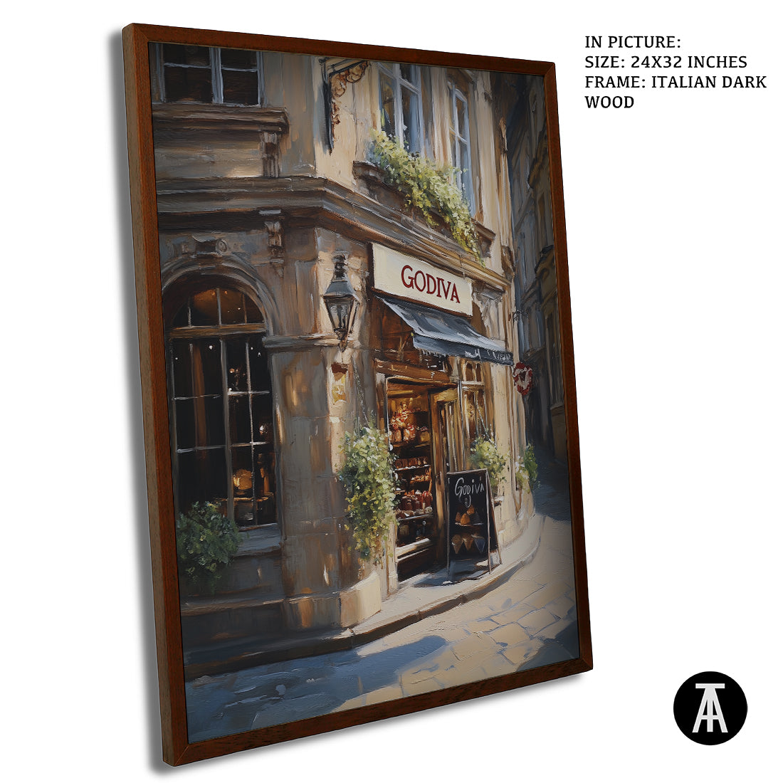 Sample Artwork in Italian Wood Framing Dark