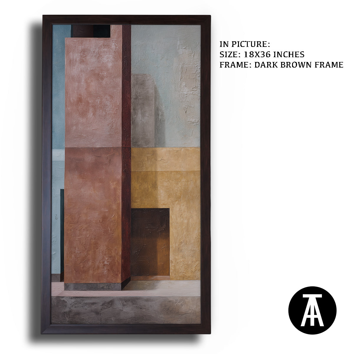 Artwork in Metal Champagne Gold Frame