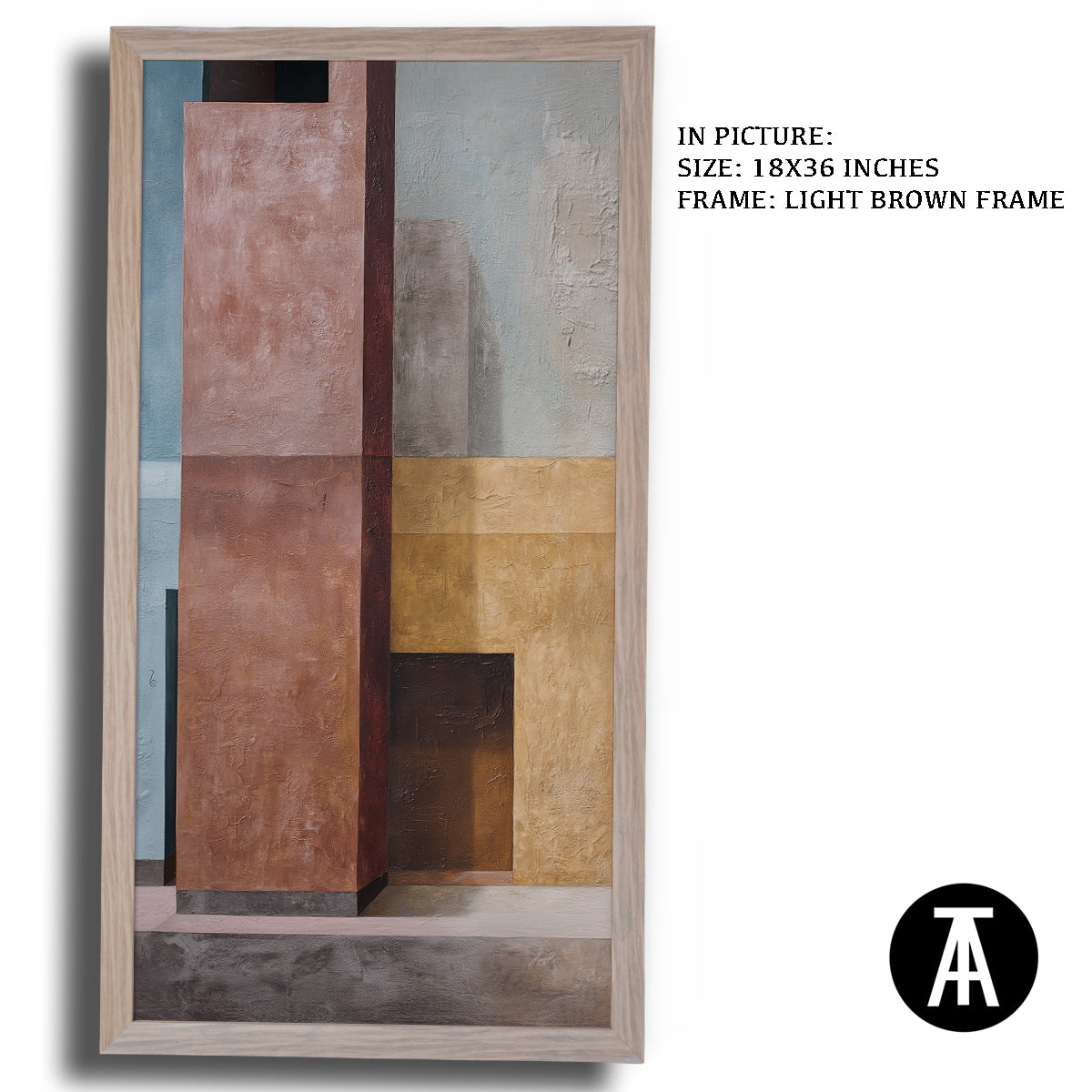 Artwork in Dark Brown Frame