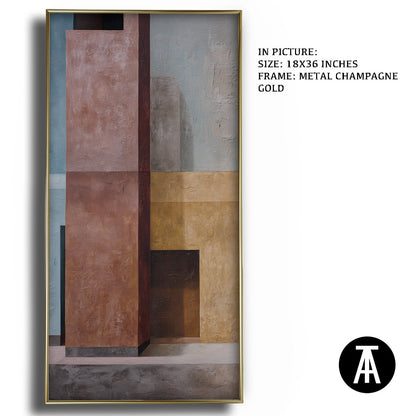 Artwork in Light Brown Frame