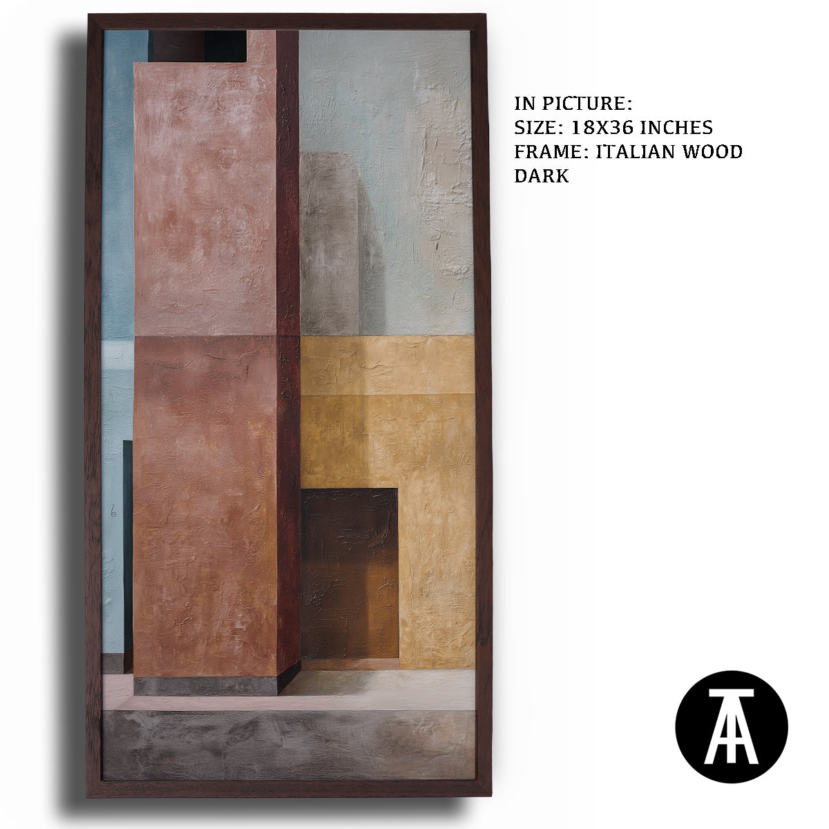 Artwork in Natural Wood Frame