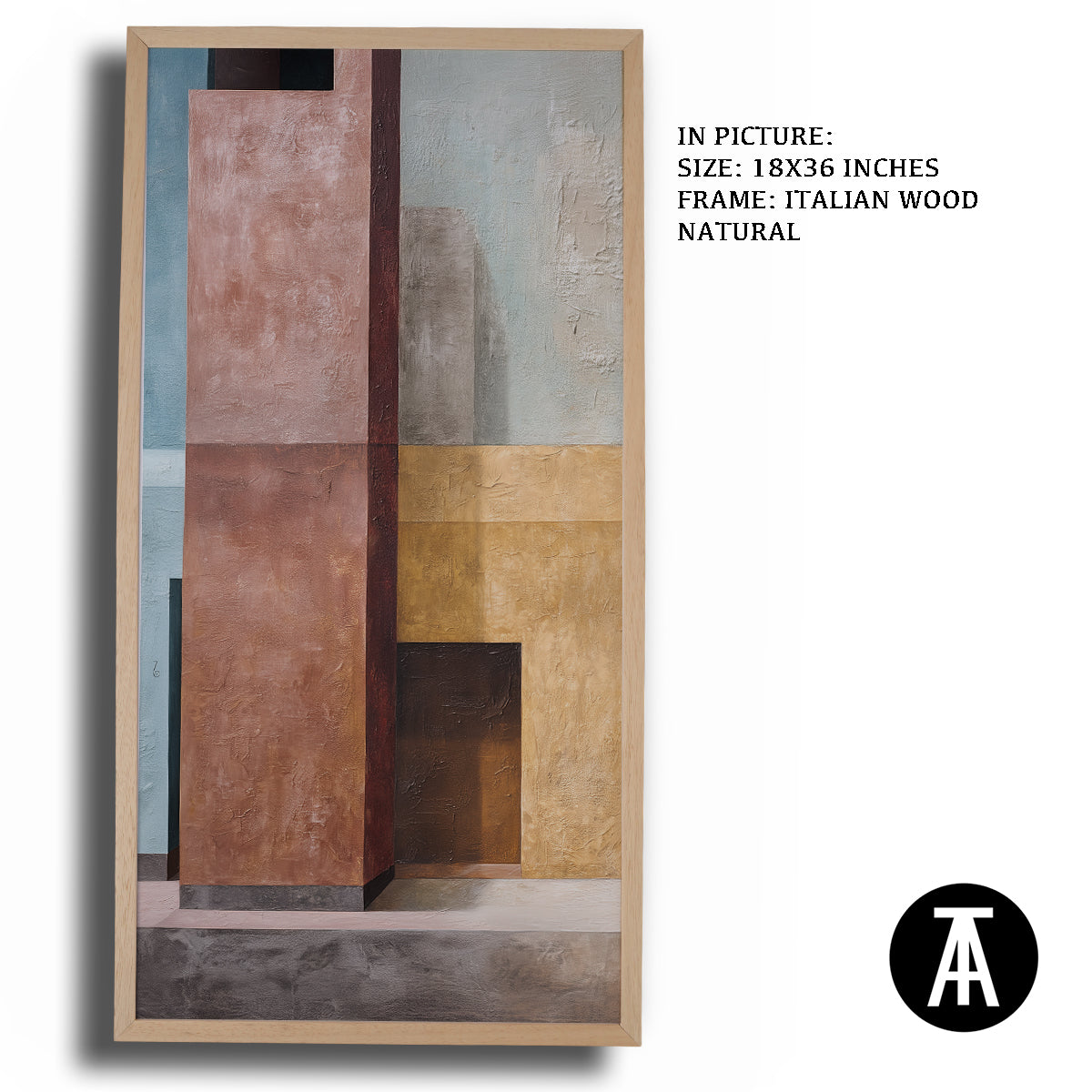 Artwork in Dark Wood Frame