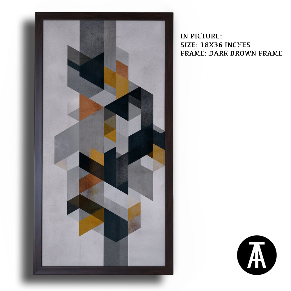 Artwork in Dark Brown Frame