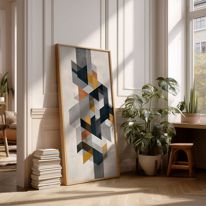 Panoramic Indian Painting in a Lifestyle Setting