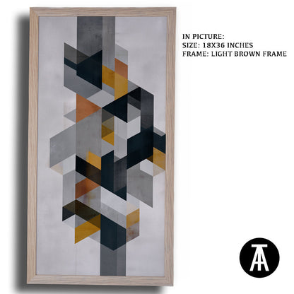 Artwork in Light Brown Frame