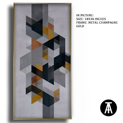 Artwork in Metal Champagne Gold Frame