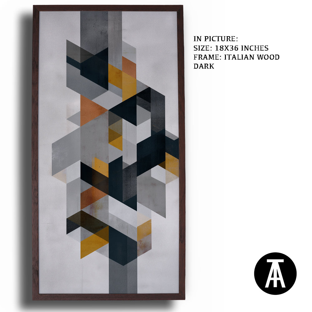 Artwork in Dark Wood Frame