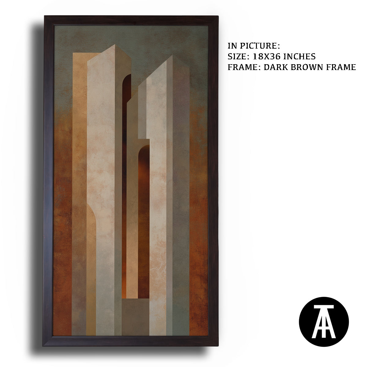 Artwork in Metal Champagne Gold Frame