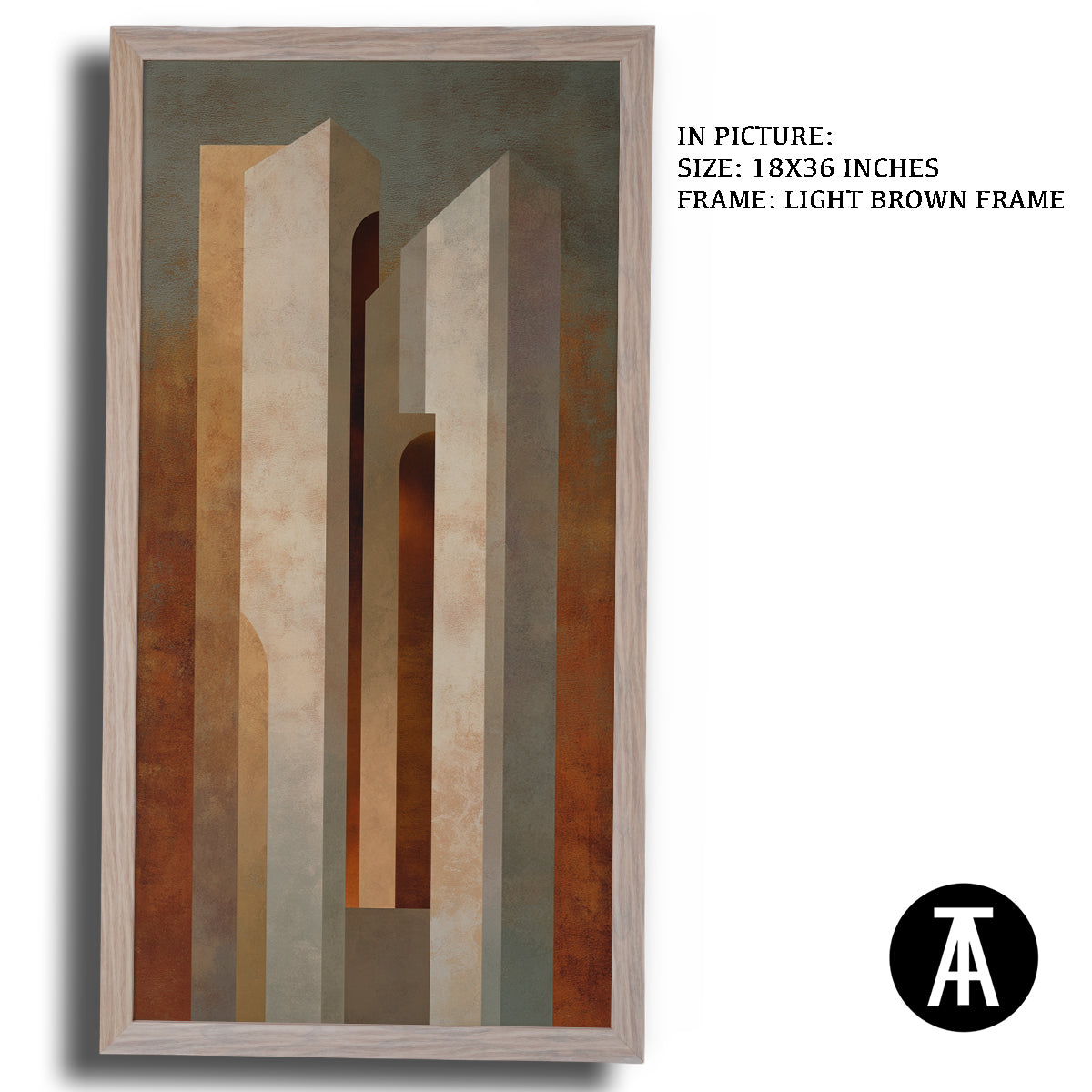 Artwork in Dark Brown Frame