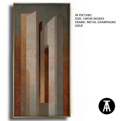 Artwork in Light Brown Frame