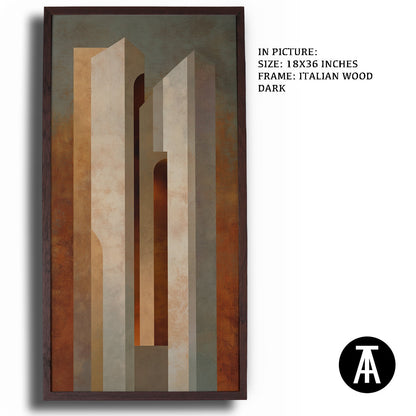 Artwork in Natural Wood Frame