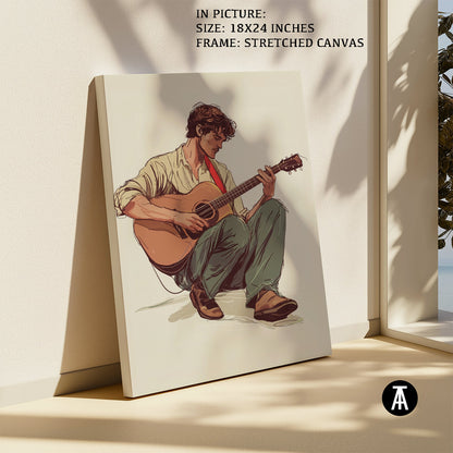 Artwork in Natural Wood Frame