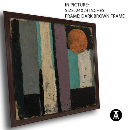 Artwork in Dark Brown Frame