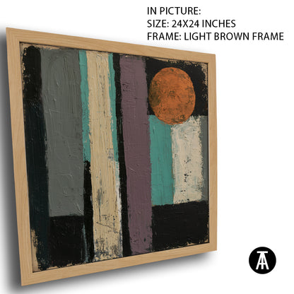 Artwork in Light Brown Frame