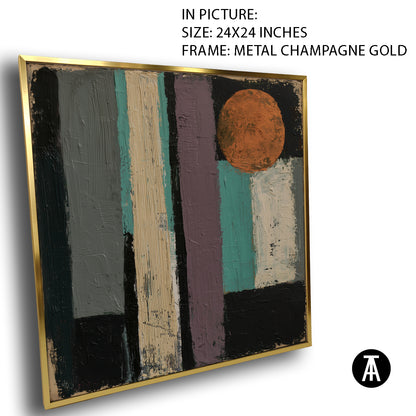 Artwork in Metal Champagne Gold Frame