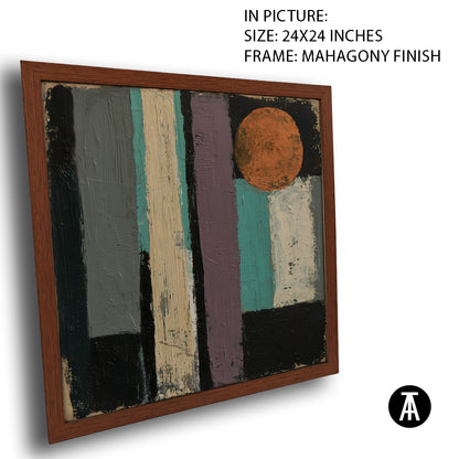 Artwork in Mahogany Finish Frame