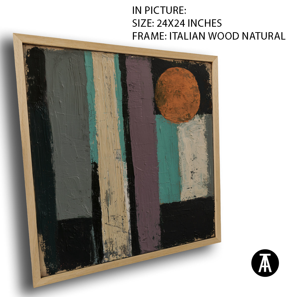 Artwork in Natural Wood Frame