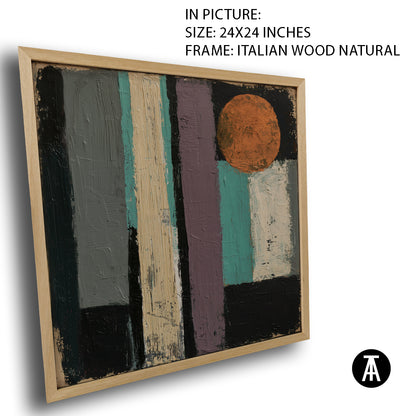 Artwork in Natural Wood Frame