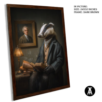 Artwork in Dark Brown Frame