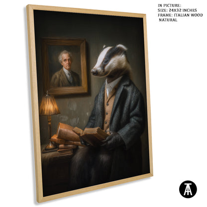 Artwork in Natural Wood Frame