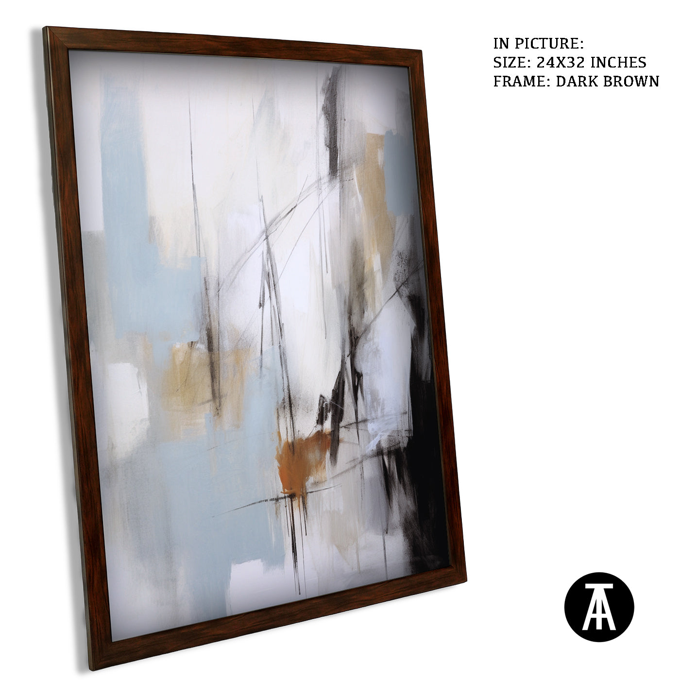 Artwork in Metal Champagne Gold Frame