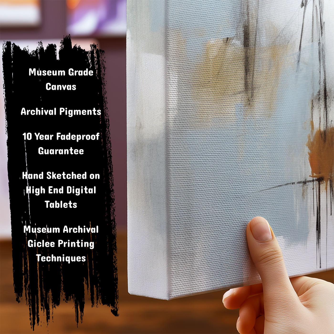 Information about Abstract Canvas Art Print
