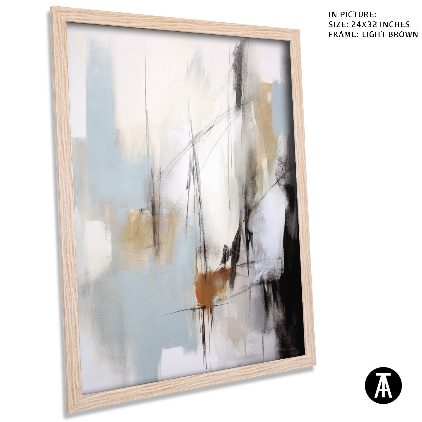 Artwork in Dark Brown Frame