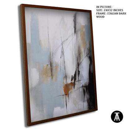 Artwork in Dark Wood Frame