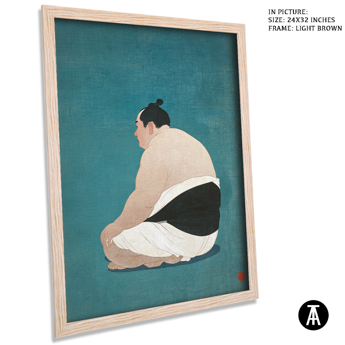 Artwork in Dark Brown Frame