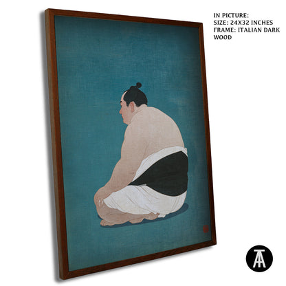 Artwork in Dark Wood Frame