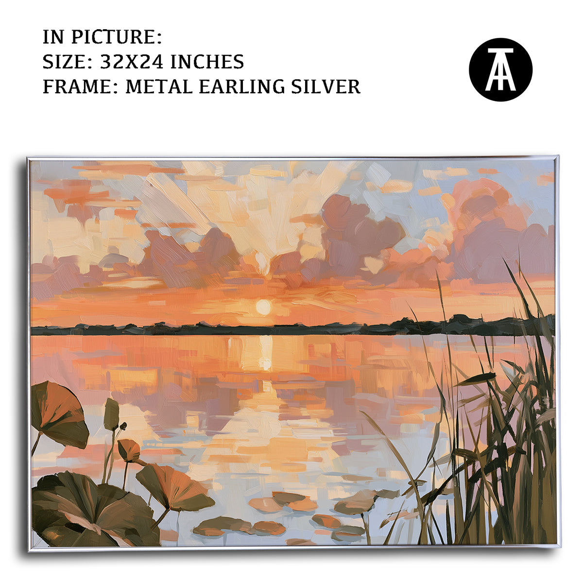 Artwork in Metal Earling Silver Frame