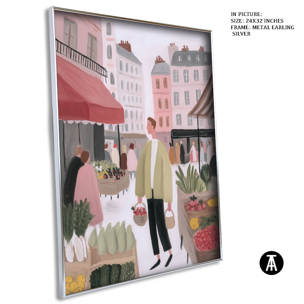 Artwork in Metal Earling Silver Frame