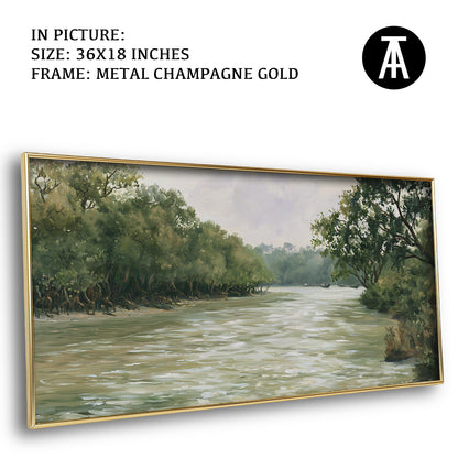 Artwork in Metal Champagne Gold Frame