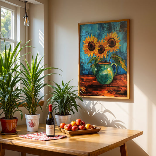 Floral Artwork in a Lifestyle Setting