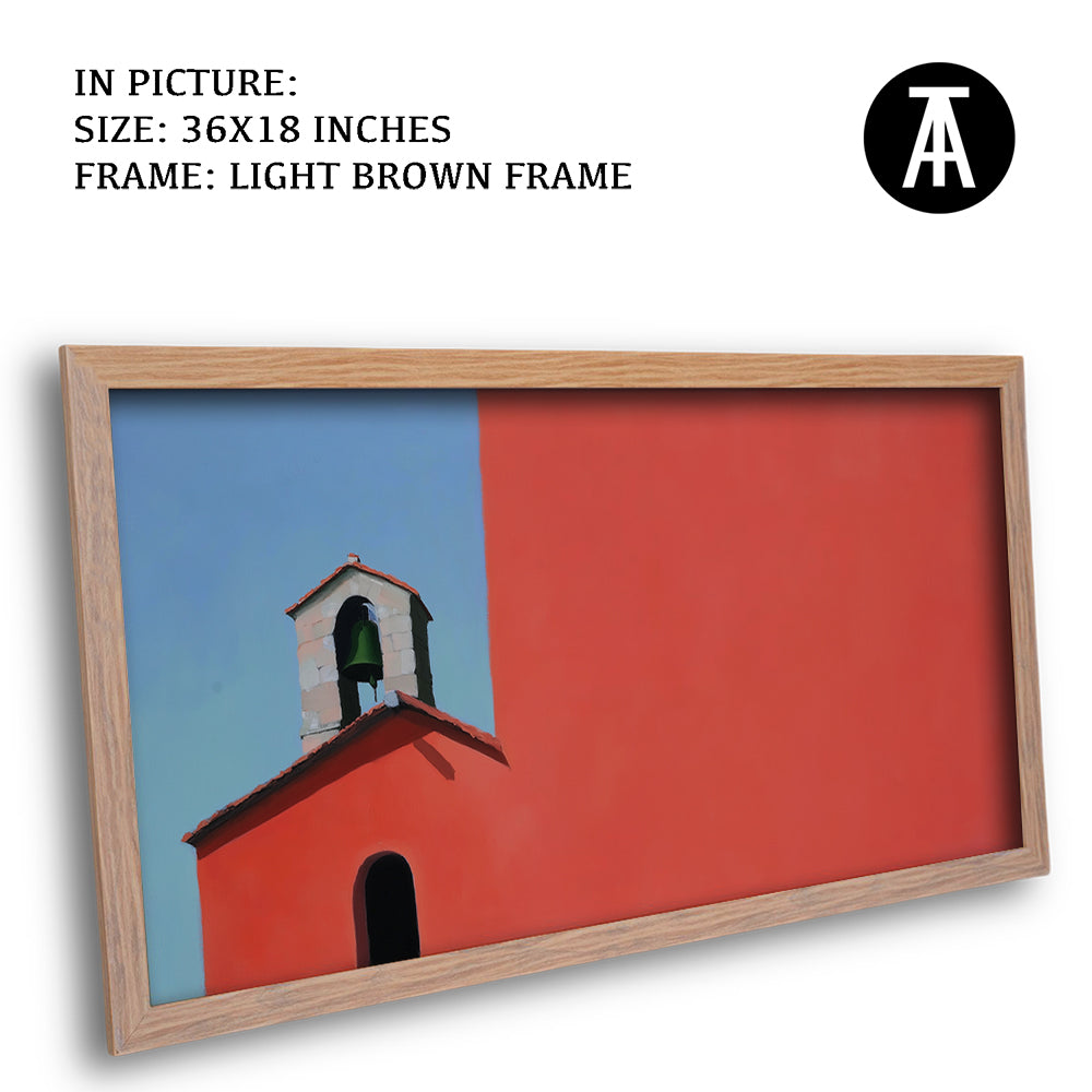 Artwork in Light Brown Frame