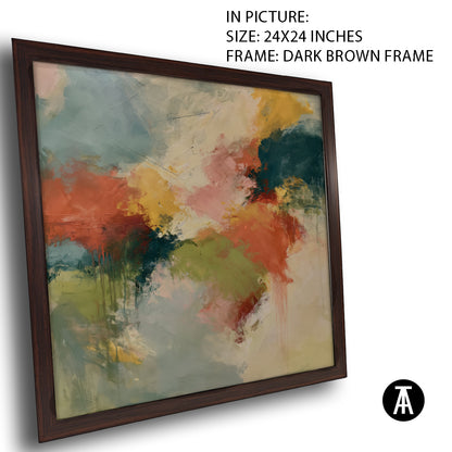 Artwork in Dark Brown Frame